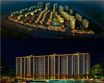 內蒙古樓體亮化設計-碧桂園住宅小區