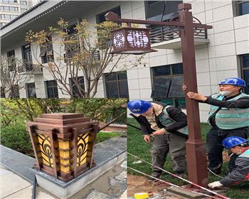 西安小區庭院燈、柱頭燈項目案例  陜西蘭光路燈廠產品